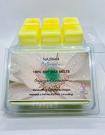 Load image into Gallery viewer, Najmah Naturals Wax Melts are handcrafted from 100% Natural Soy Wax, High Quality Fragrance and Essential Oils. All fragrances and essential oils used are vegan, paraben, formaldehyde and phthalate free. All colors are achieved by using plant-based ingredients. No wick or flame is needed.
